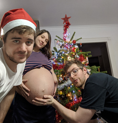 Dreierbeziehung mit schwangerer Frau an Weihnachten